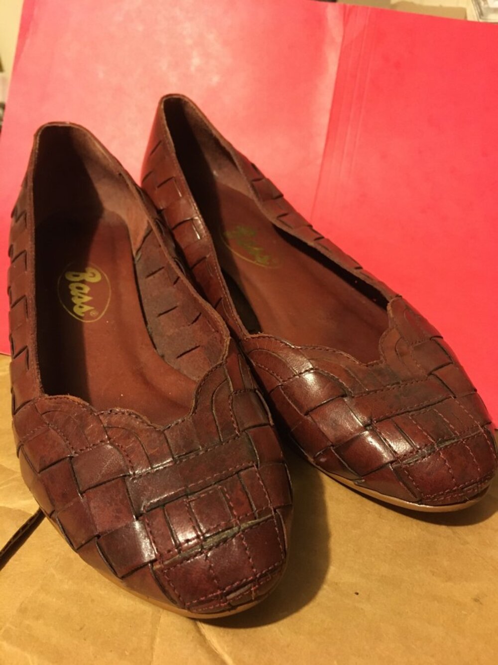Bass Slip On Shoe Leather Vintage Like New 8.5M